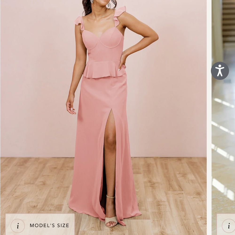 Pink bridesmaid dress from Revelry